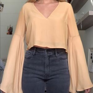 Flowy- yellow/orange crop top